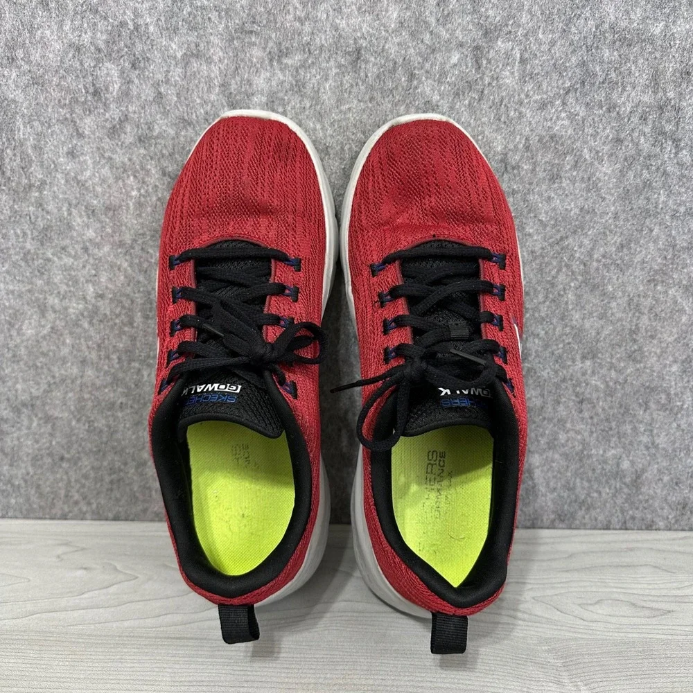 Skechers‎ Go Walk Flex Quota Mens 9.5 Red Athletic Walking Shoes Air Cooled
